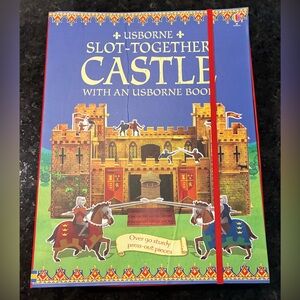 Usborne slot-together Medieval Castle and Book Set with Siege Weapons and Figure